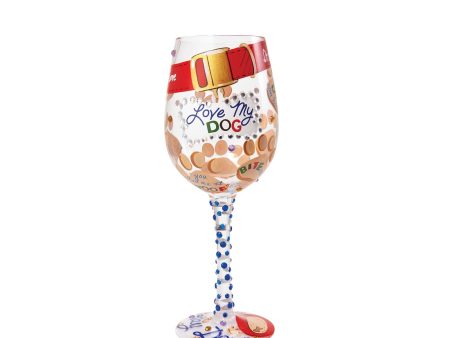 Wine Glass Love My Dog For Discount