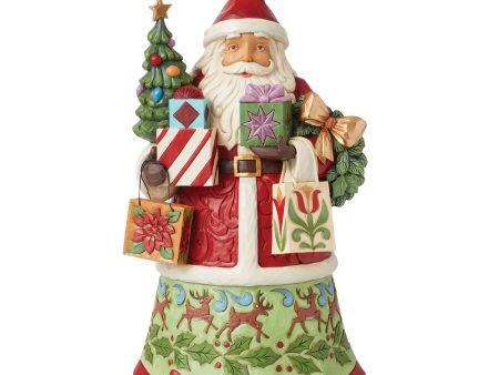 Santa with Gifts Bags Figurine Online now