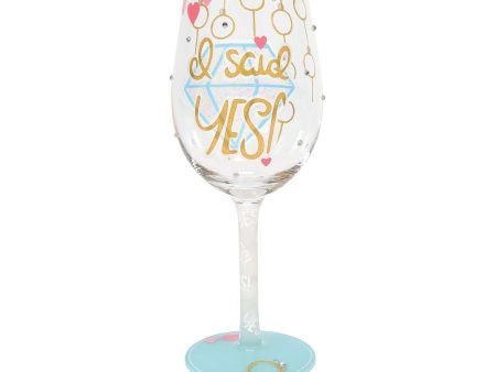 I Said Yes Wine Glass Hot on Sale