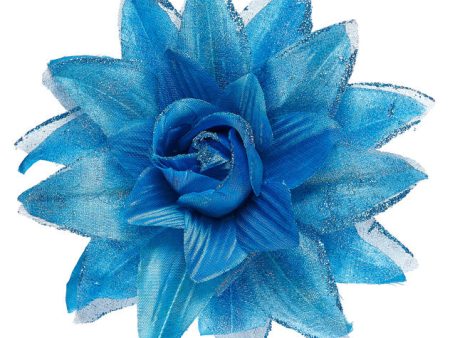 Blumige Rosen Haarspange hellblau Fashion