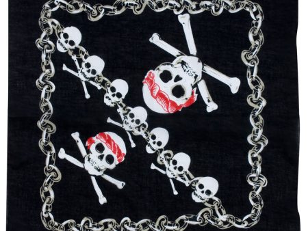 Piraten Bandana im Totenkopf Design 55x55cm Sale