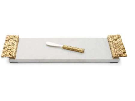 Michael Aram Palm Cheese Board & Spreader 174915 Online now