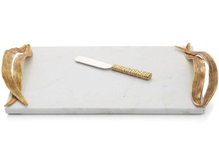 Michael Aram Palm Cheese Board & Knife 174914 Online Hot Sale