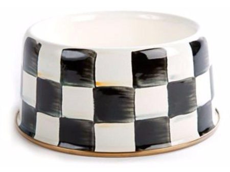 MacKenzie Childs Courtly Check Pet Dish - Medium Discount