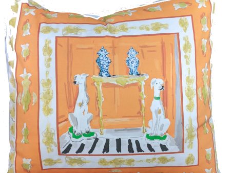 Dana Gibson Dog Pillow Yellow Fashion