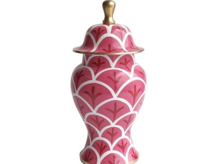 Dana Gibson Pink Bedford Ginger Jar Med Supply