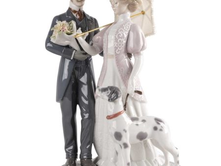 Lladro A Romantic Stroll Figurine 01009551 For Sale