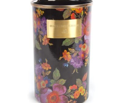 MacKenzie Childs Flower Market Black Utensil Holder 89605-70 Fashion