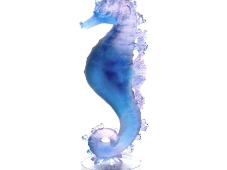 Daum Crystal Blue Pink Seahorse 05714 Online Hot Sale