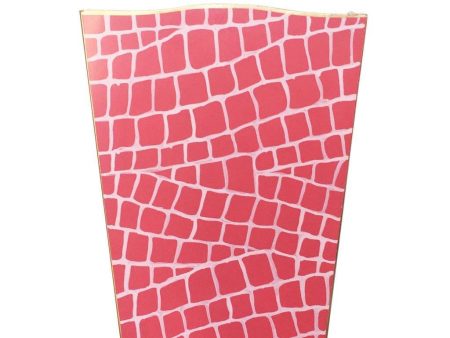 Dana Gibson Pink Croc Wastebasket Online Sale