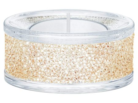 Swarovski Crystal Shimmer Tea Light Holders Gold Tone 5428724 Online now