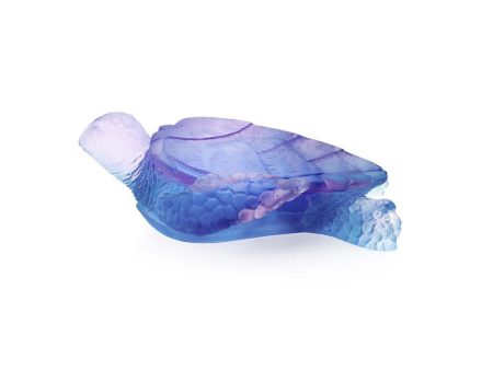 Daum Crystal Medium Blue Pink Sea Turtle 05721 Online Sale