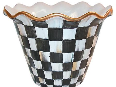 MacKenzie Childs Courtly Check 8  Flower Pot Cheap