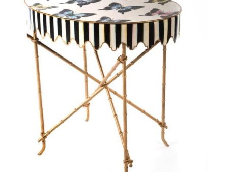 MacKenzie Childs Butterfly Side Table For Sale