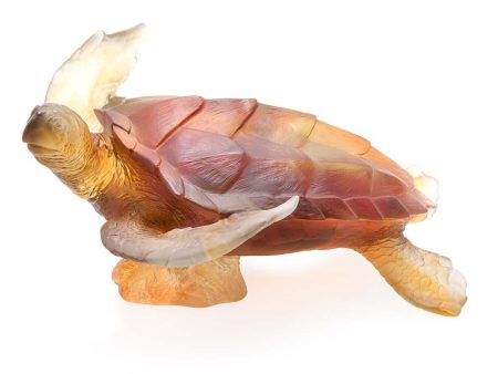 Daum Crystal Large Amber Grey Sea Turtle 05699 Online Hot Sale