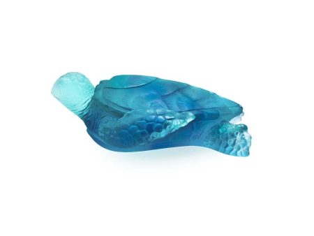 Daum Crystal Medium Blue Sea Turtle 05721-1 Online now