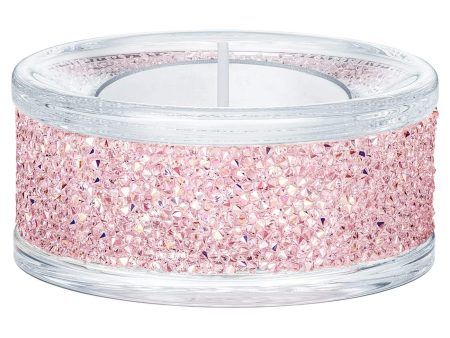 Swarovski Crystal Shimmer Tea Light Holders Pink 5474276 Hot on Sale