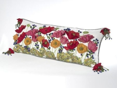 MacKenzie Childs Poppy Field Pillow For Sale